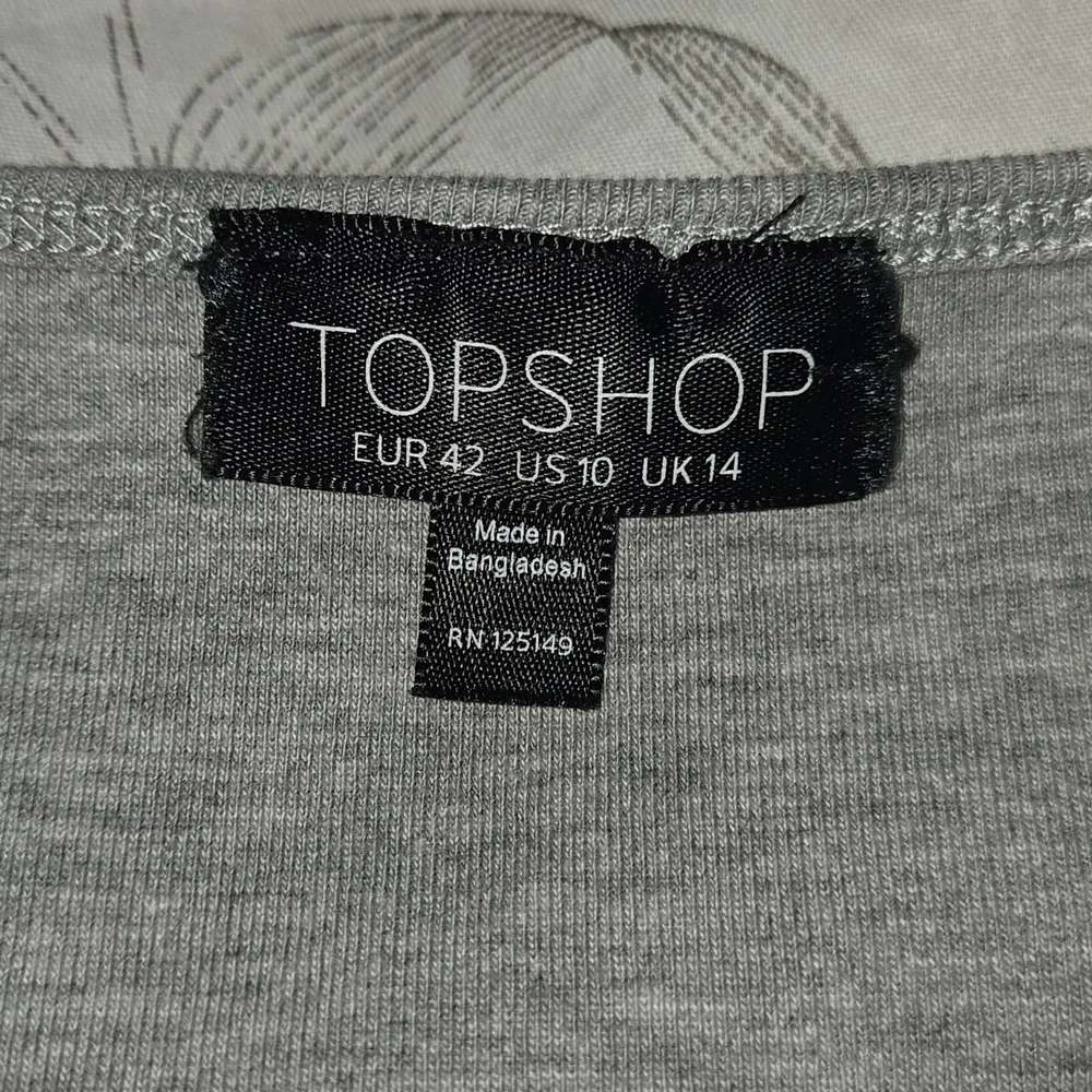 Topshop Light Gray Midi Dress - Picture 3 of 6